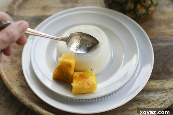 Piña Colada Tembleque - Pineapple Coconut Pudding #DairyFree #Vegan