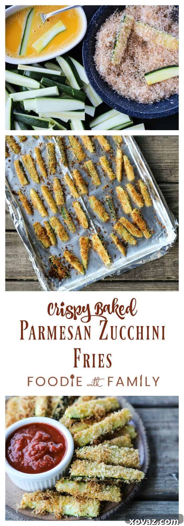 A vibrant and appealing spread of fresh zucchini and a bowl of Crispy Baked Parmesan Zucchini Fries, highlighting the journey from garden to plate.