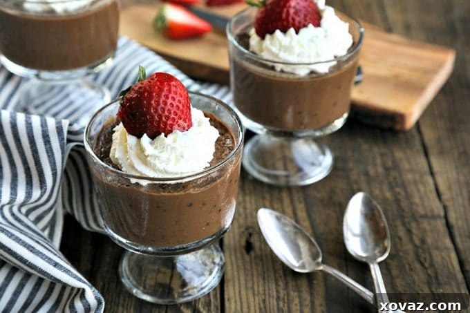 Chocolate Pearl Pudding 2 This rich, creamy, custard-based Chocolate Tapioca Pudding is comforting and delicious, and modern enough to be interesting while still being nostalgic!