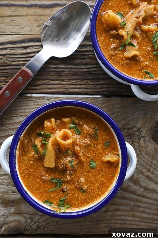 Wegmans-Inspired Lasagna Soup at Home 2 Wegman's Lasagna Soup Recipe: This Lasagna Soup recipe is hearty, creamy, and tastes like all the best parts of lasagna, minus the hassle and it only takes one pot to make!