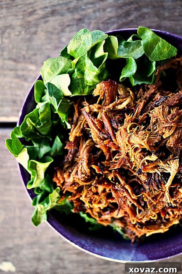 Honey Mustard Pulled Pork in a slow cooker, easy and flavorful.