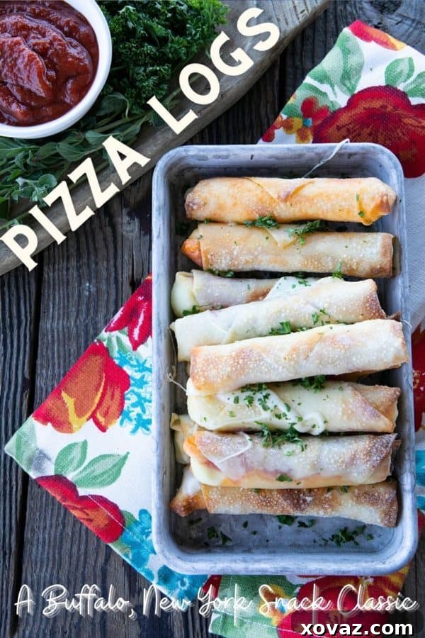 A final shot of delicious homemade Pizza Logs.