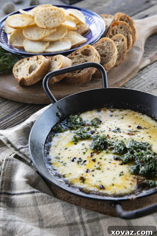 Provoleta: Golden Melted Cheese 4 Provoleta -or Fried Cheese- is a delicious Argentinian cheese dish of pan-fried provolone cheese with crushed red pepper flakes and delicious garlic and herb chimichurri. An easier and more enticing appetizer simply doesn't exist!