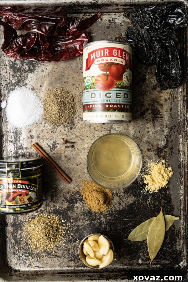 Effortless Instant Pot Birria 3 Assortment of dried chiles, including Ancho and Guajillo, for making birria.