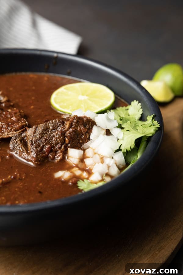 Effortless Instant Pot Birria 4 Close-up of tender, shredded Instant Pot Birria beef.