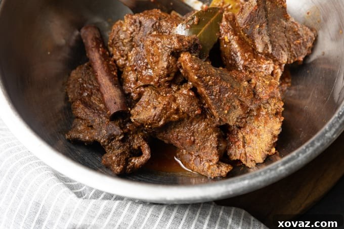 Effortless Instant Pot Birria 6 Shredded Birria beef, ready for serving or making tacos.