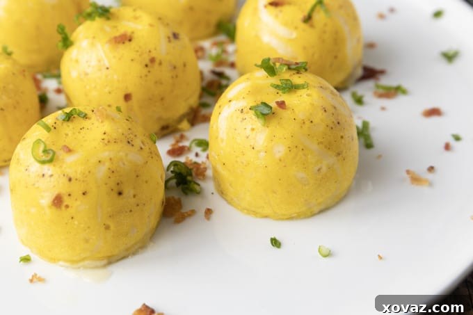 Creamy Instant Pot Egg Morsels 5 Mixed egg bite batter in a bowl, ready to be poured into silicone molds for Instant Pot cooking.