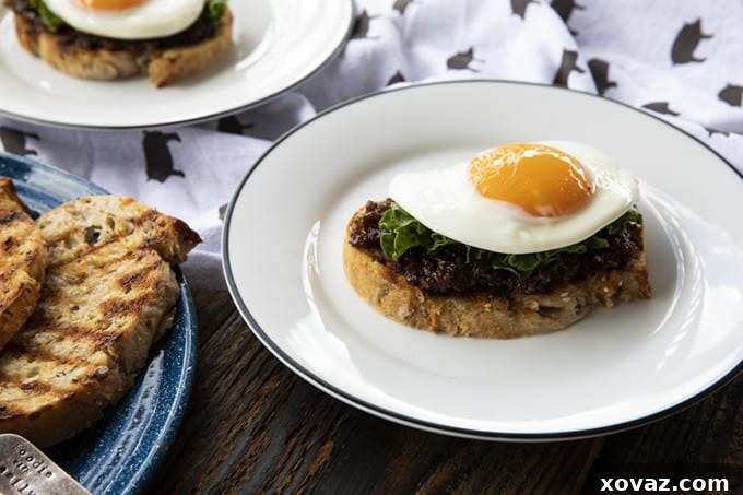 Bacon Onion Jam: Crispy Bacon is made into the ultimate breakfast spread with maple syrup, onions, coffee, brown sugar + pepper.