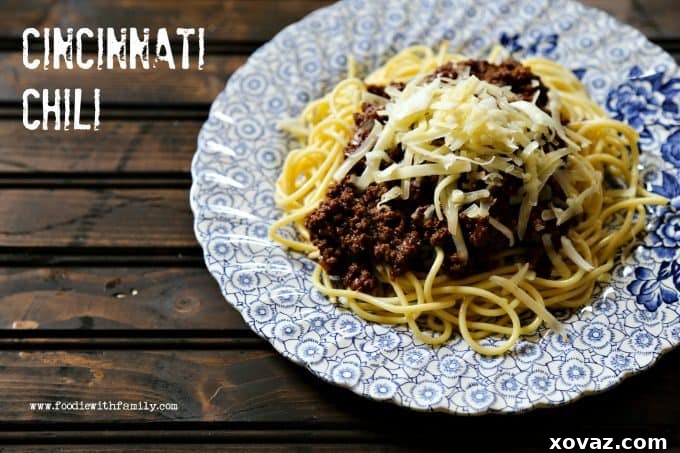 Cincinnati's Iconic Chili Experience 3 Cincinnati Chili with spaghetti and cheese from foodiewithfamily.com