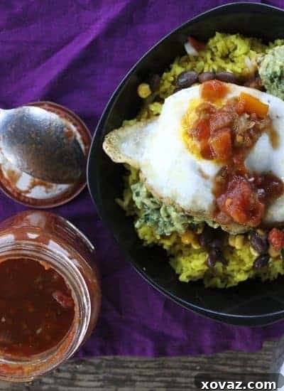 Thumbnail image of a Tex Mex Rice Bowl with a fried egg