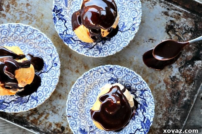 Grandma Val's Irresistible Hot Fudge 4 Grandma Val's Hot Fudge Sauce: caramel like ribbons of deep, rich, chocolatey fudge for the ultimate ice cream indulgence!