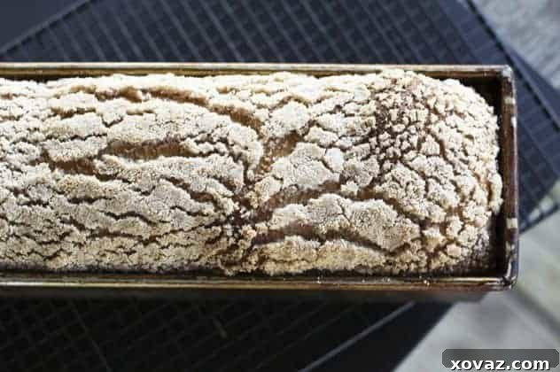 Sliced cinnamon swirl bread revealing its moist, dark filling