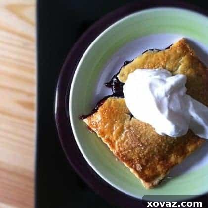 Golden-brown mini fruit hand pie with a flaky crust, perfect for a make-ahead dessert