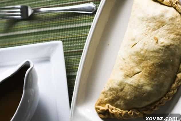 Pasties with beef gravy. A meal in one!