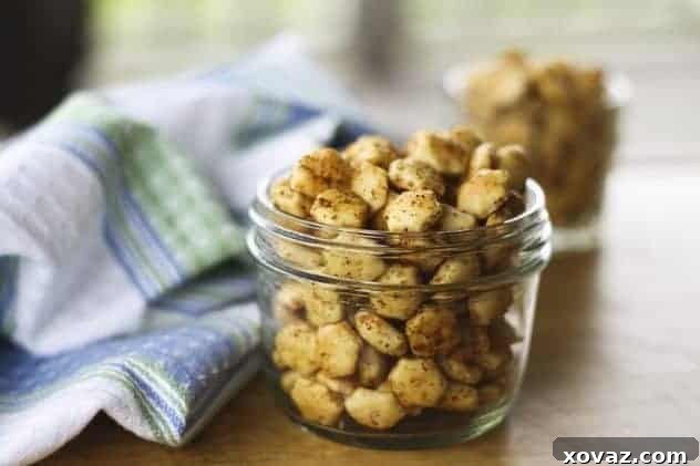 Crispy Honey Chipotle Oyster Crackers with a spicy-sweet glaze