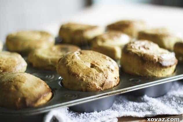 Whole wheat popover with a golden crust.