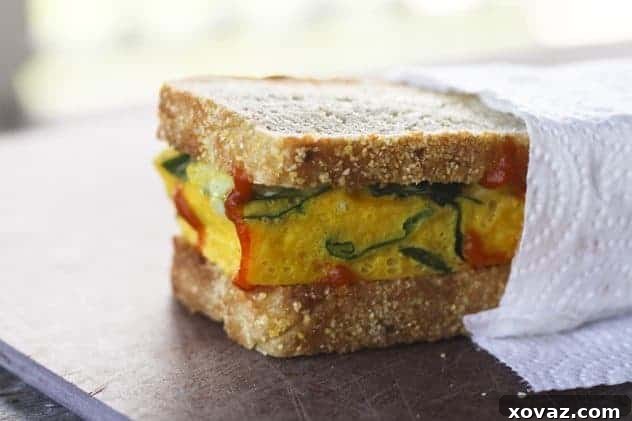 Supreme Spinach and Egg Breakfast Sandwiches