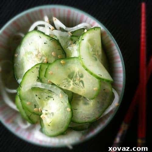 Effortlessly Elegant Asian Marinated Cucumber Salad: A Refreshing & Versatile Side Dish