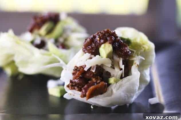 Smoky Salsa Beef and Bean Lettuce Cups, a healthy and flavorful meal option.