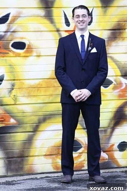 Close-up of a joyful bride, Elvi, at her wedding, radiant with happiness.