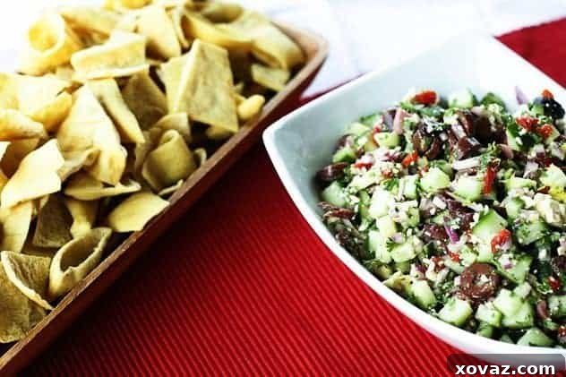 Vibrant Greek Salsa with Fresh Ingredients Delicious Greek Salsa overflowing with fresh vegetables and feta